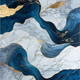 Stylish Fluid Texture Statement(Blue)
