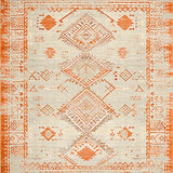 Ultra Soft Area Rug, Non Slip, Stain Resistant, Washable Area Rugs for Living Room, Bedroom, Contemporary Southwest Cultural Touch(Orange)