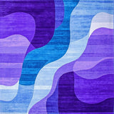 Ultra Soft Area Rug, Non Slip, Stain Resistant, Washable Area Rugs for Living Room, Bedroom, Vibrant Abstract Swirl Motif(Purple)