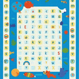 Ultra Soft Area Rug, Non Slip, Stain Resistant, Washable Area Rugs for Living Room, Bedroom, Whimsical Animal Letter Illustration(Blue)