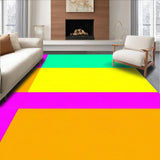Ultra Soft Area Rug, Non Slip, Stain Resistant, Washable Area Rugs for Living Room, Bedroom, Vibrant Gradient Abstract Aesthetic(Yellow)