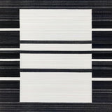 Ultra Soft Area Rug, Non Slip, Stain Resistant, Washable Area Rugs for Living Room, Bedroom, Modern Linear Spectrum Runner Rug with Alternating Bold and Narrow Stripes(Black)