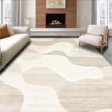 Ultra Soft Area Rug, Non Slip, Stain Resistant, Washable Area Rugs for Living Room, Bedroom, Serene Beige Abstract Area Modern Artistry for Home Decor(Beige)
