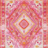 Ultra Soft Area Rug, Non Slip, Stain Resistant, Washable Area Rugs for Living Room, Bedroom, Rustic Textured Geometric Palette(Pink)