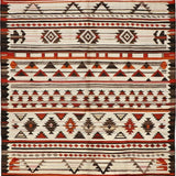 Ultra Soft Area Rug, Non Slip, Stain Resistant, Washable Area Rugs for Living Room, Bedroom, Rustic Neutral Toned Geometry(Red)