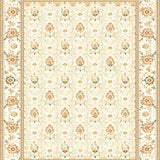 Elegant Area with Vintage Floral in Earthy Shades(Beige)