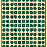 Beige Foundation Green Stylized Geometric Spotted(Green)