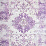 Ultra Soft Area Rug, Non Slip, Stain Resistant, Washable Area Rugs for Living Room, Bedroom, Whimsical Lavender Diamond Composition(Purple)