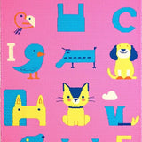 Ultra Soft Area Rug, Non Slip, Stain Resistant, Washable Area Rugs for Living Room, Bedroom, Interactive Colorful Child-Friendly Graphics(Pink)