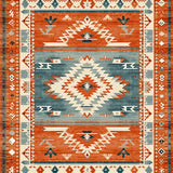 Stylish Southwestern with Warm Hues and Unique Textures(Red)