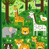 Brightly Colored Plush Cartoon Scene(Green)