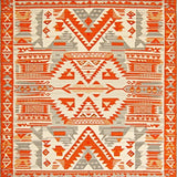 Ultra Soft Area Rug, Non Slip, Stain Resistant, Washable Area Rugs for Living Room, Bedroom, Artistic Southwestern Textured Design(Orange)
