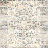 Ultra Soft Area Rug, Non Slip, Stain Resistant, Washable Area Rugs for Living Room, Bedroom, Boho Neutral with Geometric Design(Beige)