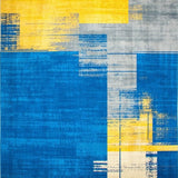 Ultra Soft Area Rug, Non Slip, Stain Resistant, Washable Area Rugs for Living Room, Bedroom, Bold Gradient Expressionist Style(Yellow)