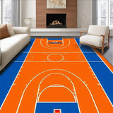 Ultra Soft Area Rug, Non Slip, Stain Resistant, Washable Area Rugs for Living Room, Bedroom, Rustic Sports-Inspired Decor Element(Orange)