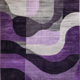 Ultra Soft Area Rug, Non Slip, Stain Resistant, Washable Area Rugs for Living Room, Bedroom, Bold Abstract Color Splash(Purple)