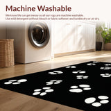 Ultra Soft Area Rug, Non Slip, Stain Resistant, Washable Area Rugs for Living Room, Bedroom, Whimsical Soft Textured Animal Print(Black)