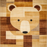 Ultra Soft Area Rug, Non Slip, Stain Resistant, Washable Area Rugs for Living Room, Bedroom, Trendy Chic Animal Decor Accent(Beige)