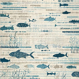 Ultra Soft Area Rug, Non Slip, Stain Resistant, Washable Area Rugs for Living Room, Bedroom, Baby Play Mat Ocean Theme Alphabet Number Classroom Carpet(Blue)