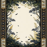 Ultra Soft Area Rug, Non Slip, Stain Resistant, Washable Area Rugs for Living Room, Bedroom, Stylish Animal Print Monochrome Design(Beige)