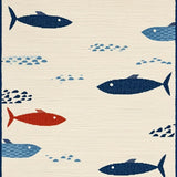 Whimsical Coastal Fish Motif(Beige)