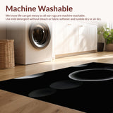 Chic Solid Black Contemporary(Black)