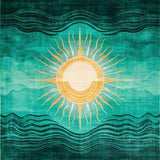 Contemporary Wavy Teal(Green)