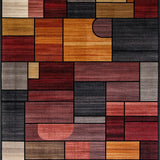 Ultra Soft Area Rug, Non Slip, Stain Resistant, Washable Area Rugs for Living Room, Bedroom, Rustic Earthy Geometric Motif(Brown)