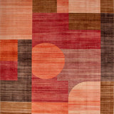 Ultra Soft Area Rug, Non Slip, Stain Resistant, Washable Area Rugs for Living Room, Bedroom, Vibrant Modern Artistic Expression(Red)