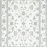 Ultra Soft Area Rug, Non Slip, Stain Resistant, Washable Area Rugs for Living Room, Bedroom, Rustic Elegant Floral Arrangement(White)