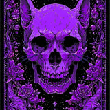 Ultra Soft Area Rug, Non Slip, Stain Resistant, Washable Area Rugs for Living Room, Bedroom, Dark Fantasy Alphabet Design(Purple)