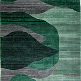 Luxurious Light Green Flowing Design(Green)