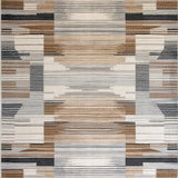 Ultra Soft Area Rug, Non Slip, Stain Resistant, Washable Area Rugs for Living Room, Bedroom, Sophisticated Soft Textured Waves(Brown)