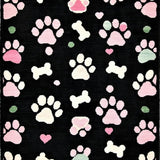 Ultra Soft Area Rug, Non Slip, Stain Resistant, Washable Area Rugs for Living Room, Bedroom, Cute Cartoonish Paw Flare(Black)