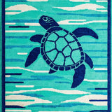 Ultra Soft Area Rug, Non Slip, Stain Resistant, Washable Area Rugs for Living Room, Bedroom, Rustic Oceanic Animal Design(Blue)