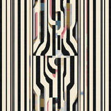 Ultra Soft Area Rug, Non Slip, Stain Resistant, Washable Area Rugs for Living Room, Bedroom, Geometric Serpentine Runner: Black & White Striped Entryway Rug(Black)