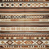 Ultra Soft Area Rug, Non Slip, Stain Resistant, Washable Area Rugs for Living Room, Bedroom, Modern Vintage Lattice Composition(Brown)