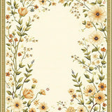 Ultra Soft Area Rug, Non Slip, Stain Resistant, Washable Area Rugs for Living Room, Bedroom, Boho Floral Entrance Runner Non Slip Indoor Hallway(Beige)
