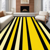 Ultra Soft Area Rug, Non Slip, Stain Resistant, Washable Area Rugs for Living Room, Bedroom, Elegant Earth Tone Zebra Motif(Yellow)