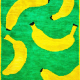 Ultra Soft Area Rug, Non Slip, Stain Resistant, Washable Area Rugs for Living Room, Bedroom, Charming Whimsical Fruit Illustration(Green)