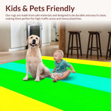 Ultra Soft Area Rug, Non Slip, Stain Resistant, Washable Area Rugs for Living Room, Bedroom, Contemporary Color Pop Design(Yellow)