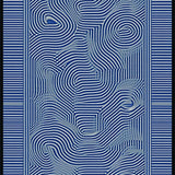 Energetic Multi Color Spiraling Motif(Blue)