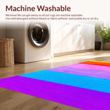 Ultra Soft Area Rug, Non Slip, Stain Resistant, Washable Area Rugs for Living Room, Bedroom, Eclectic Bright Color Fusion(Yellow)