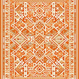 Ultra Soft Area Rug, Non Slip, Stain Resistant, Washable Area Rugs for Living Room, Bedroom, Minimalist Neutral Geometric Influence(Orange)