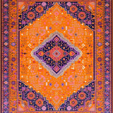 Ultra Soft Area Rug, Non Slip, Stain Resistant, Washable Area Rugs for Living Room, Bedroom, Chic Modern Layered Textures(Orange)