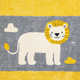 Ultra Soft Area Rug, Non Slip, Stain Resistant, Washable Area Rugs for Living Room, Bedroom, Engaging Round Safari Decor(Yellow)
