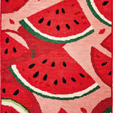 Ultra Soft Area Rug, Non Slip, Stain Resistant, Washable Area Rugs for Living Room, Bedroom, Vibrant Tropical Fruit Illustration(Red)