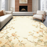 Ultra Soft Area Rug, Non Slip, Stain Resistant, Washable Area Rugs for Living Room, Bedroom, Beige Floral Entry Ultra Indoor Small(Beige)