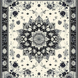 Luxurious Textured Ogee Patterning(Black)