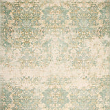 Beige Green Vintage Design Easy Clean Durable Non Shed(Beige)